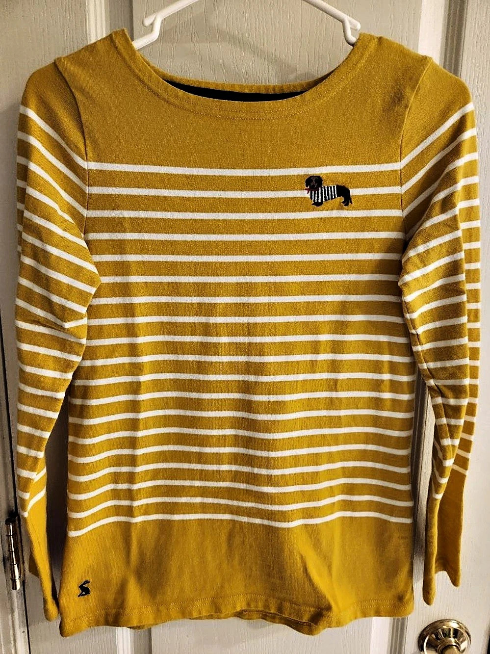 Joules dachshund striped long sleeve